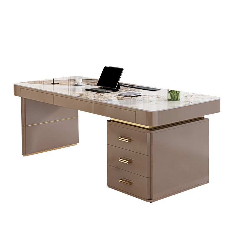 Rectangular Shape Office Desk Wooden Writing Desk with 3 Drawers for Office