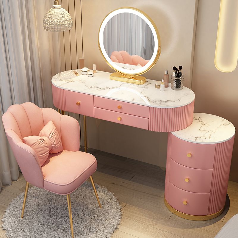 Luxious Drawers Make-up Vanity Marble Makeup Vanity Desk Table