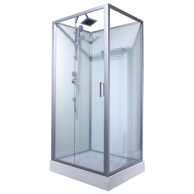 Modern Shower Kit with Base Foundation Sliding Door Shower Stall