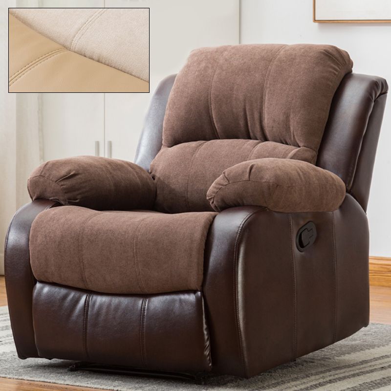 Contemporary Recliner Chair with Lumbar Metal Frame Standard Recliner