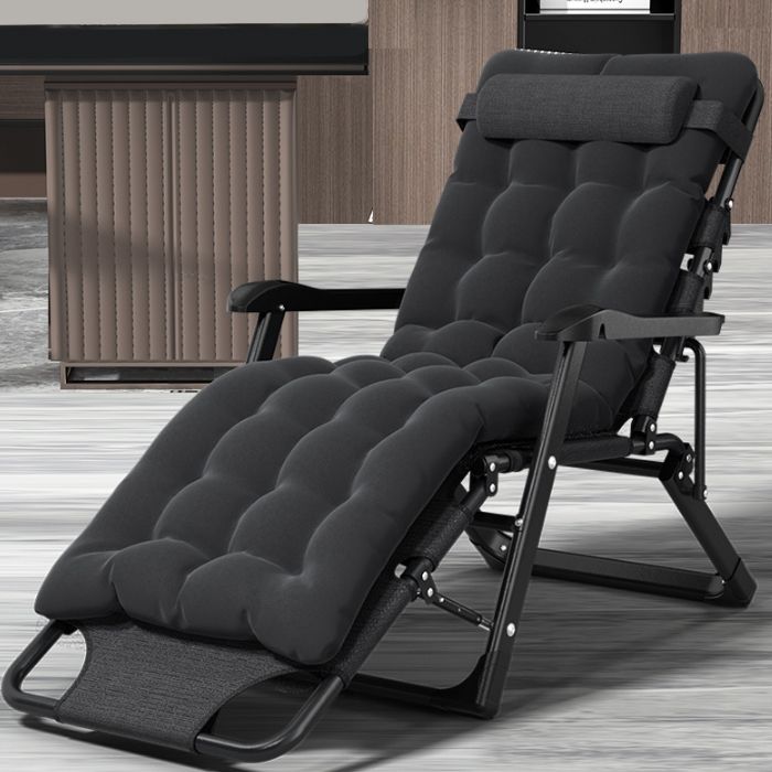 Contemporary Metal Base Recliner Chair with Black/ Golden Legs