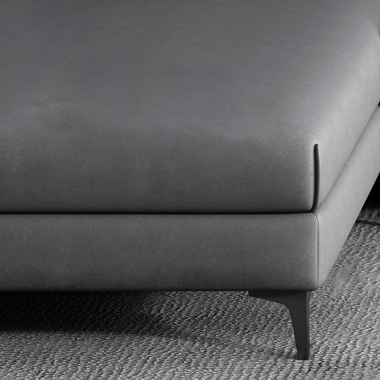 Contemporary Pillow Back Sofa with Recessed Arm for Apartment