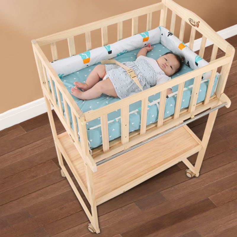 Home Changing Table Wooden Baby Changing Table with Safety Rails