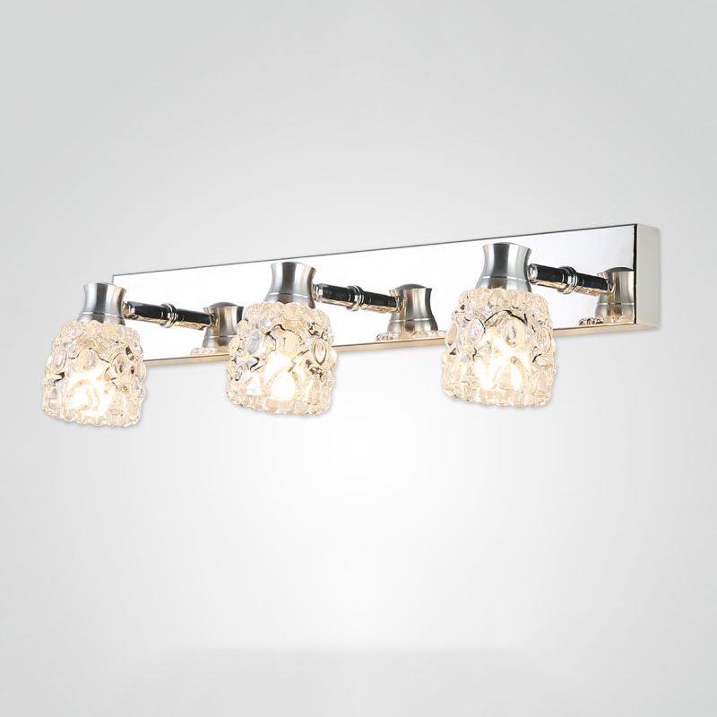 Modern Style Bowl Shape Sconce Lamp Glass Multi Light Wall Lights for Bathroom