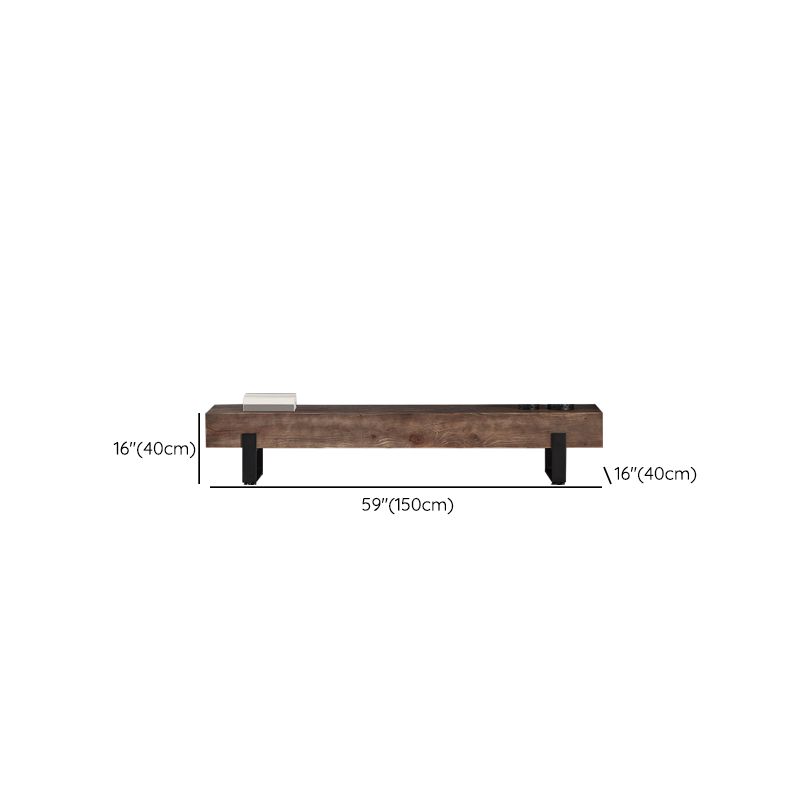 Wooden TV Media Console Industrial Stand Console for Living Room