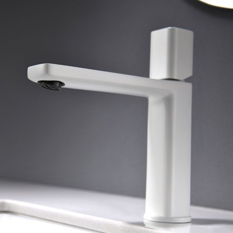 Modern Vessel Faucet Brass Lever Handles Low Arc Bathroom Sink Faucet