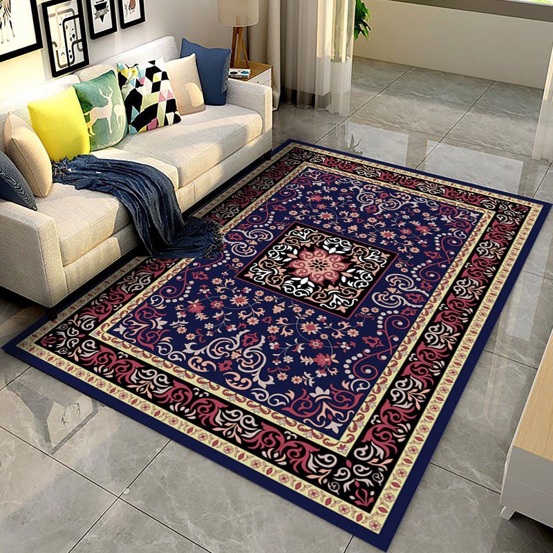 Tappeto grafico in poliestere marrone tappeto interno a tappeto senza slip per soggiorno