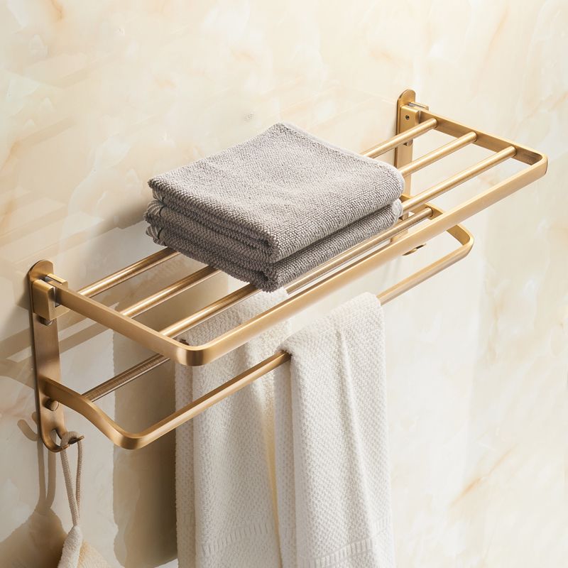 Vintage Bronze Bathroom Accessory Set Brushed Brass Towel Bar/Paper Holder/Bath Shelf