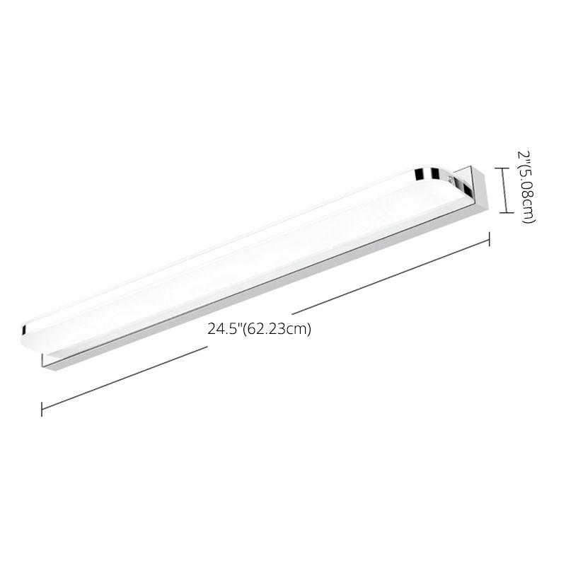 Ultra-Thin Vanity Wall Lights Modern Minimalist Style Stainless Steel Single Vanity Lamp