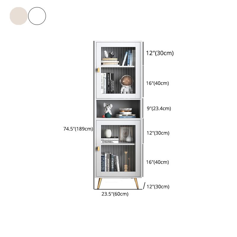 Engineered Wood Standard Bookcase Modern Closed Back Bookshelf for Home