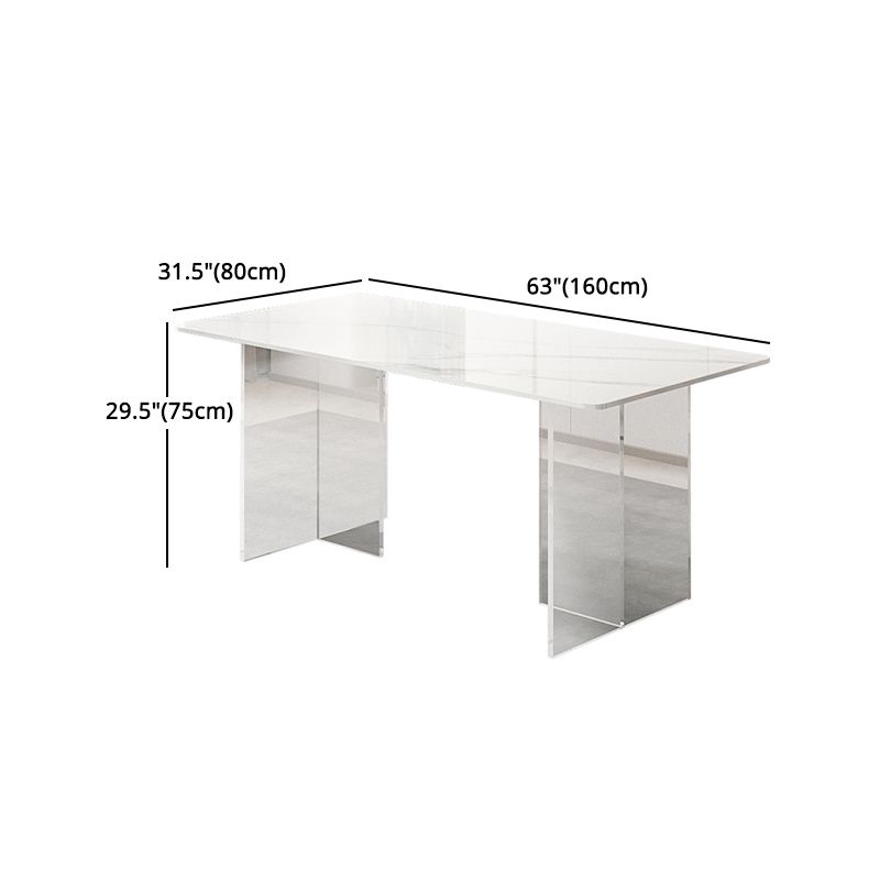 Designer Style Sintered Stone Dining Set Rectangle 1/2/5/7 Pieces Dining Table with Chairs