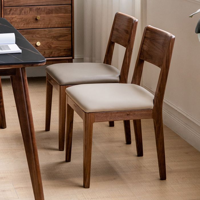 Modern Open Back Wood Armless Dining Chairs(Set of 1/2/4/6/8)