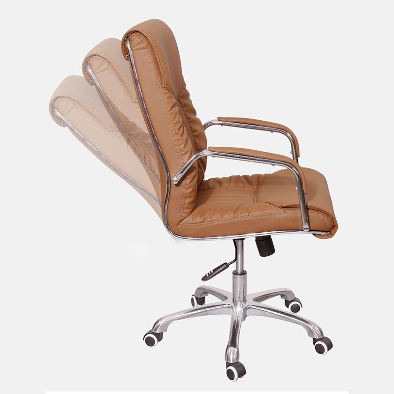 Faux Leather Office Chair Modern Adjustable Tilt Mechanism Task Chair