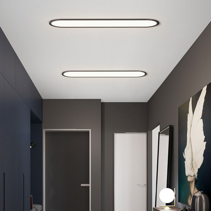 Minimalism Ceiling Light Fixture Flat Panel LED Flush Mount for Corridor