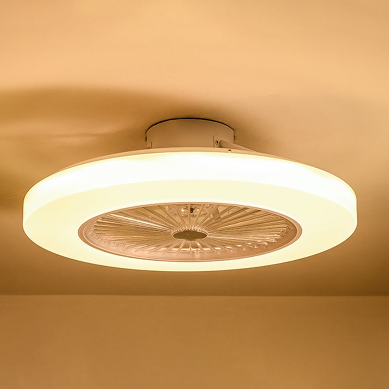 Metal Ceiling Fan Light Modern Style 1 Light Ceiling Fan Lighting for Living Room