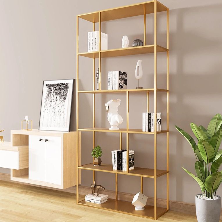 Metal Iron Etagere Bookshelf Contemporary Vertical Open Bookcase