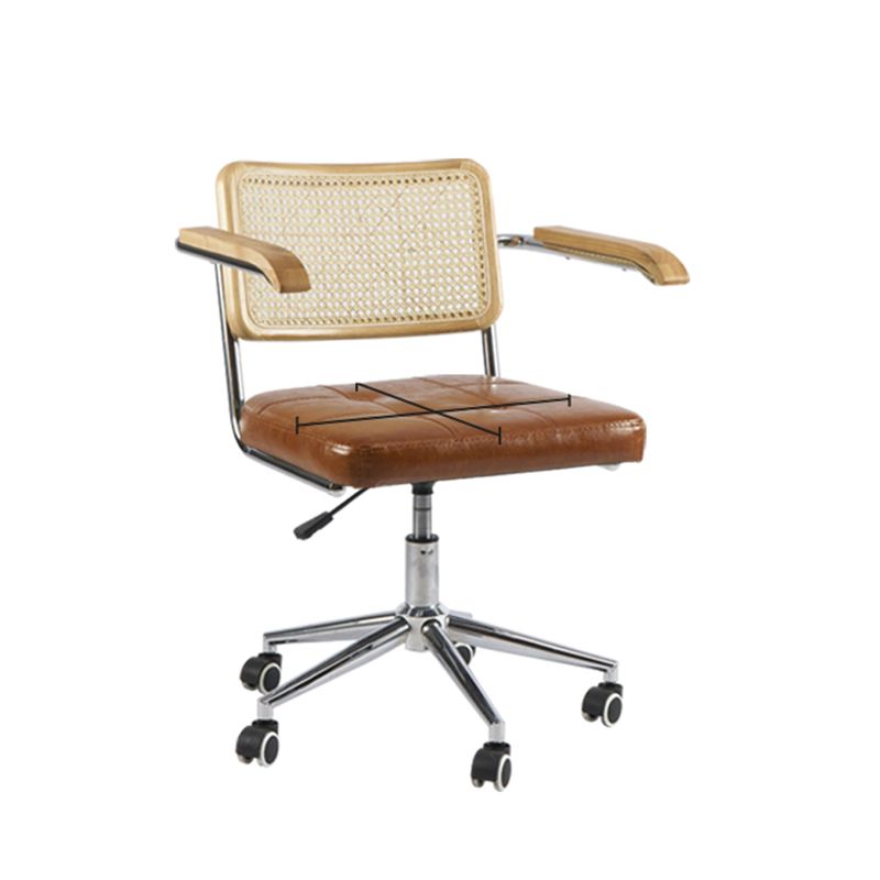 Modern Office Chair Leather Adjustable Seat Height Chair with Wheels