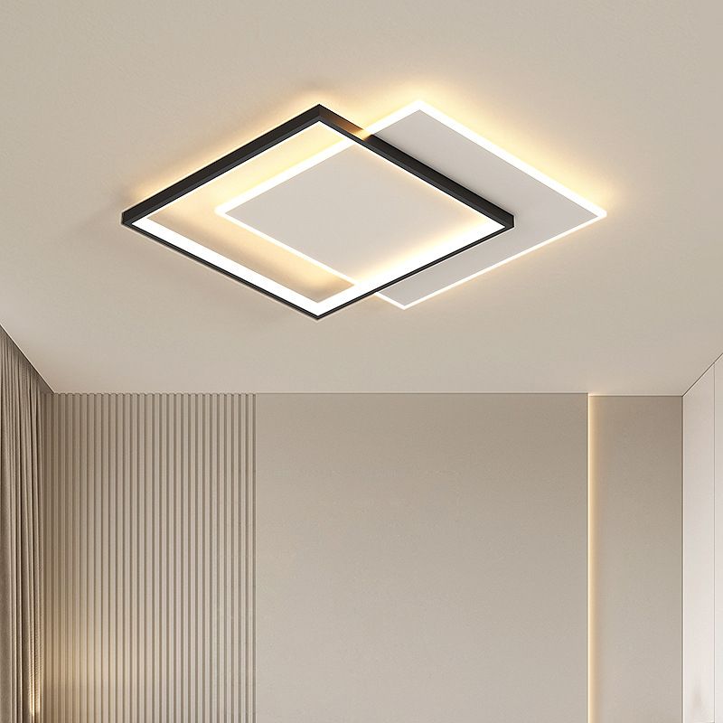 Modern Style Square Shape Flush Mount Acrylic Ceiling Light for Living Room