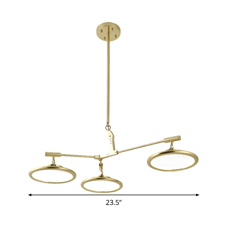 Gold Branch Chandelier Light Fixture Modern 3/5 Heads Pendant Light Kit in Warm/White Light