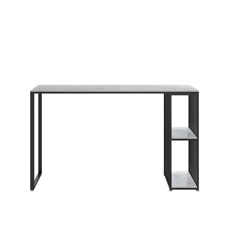 Modern Marble and Metal Bistro Bar Desk with Storage Indoor Bistro Bar Table