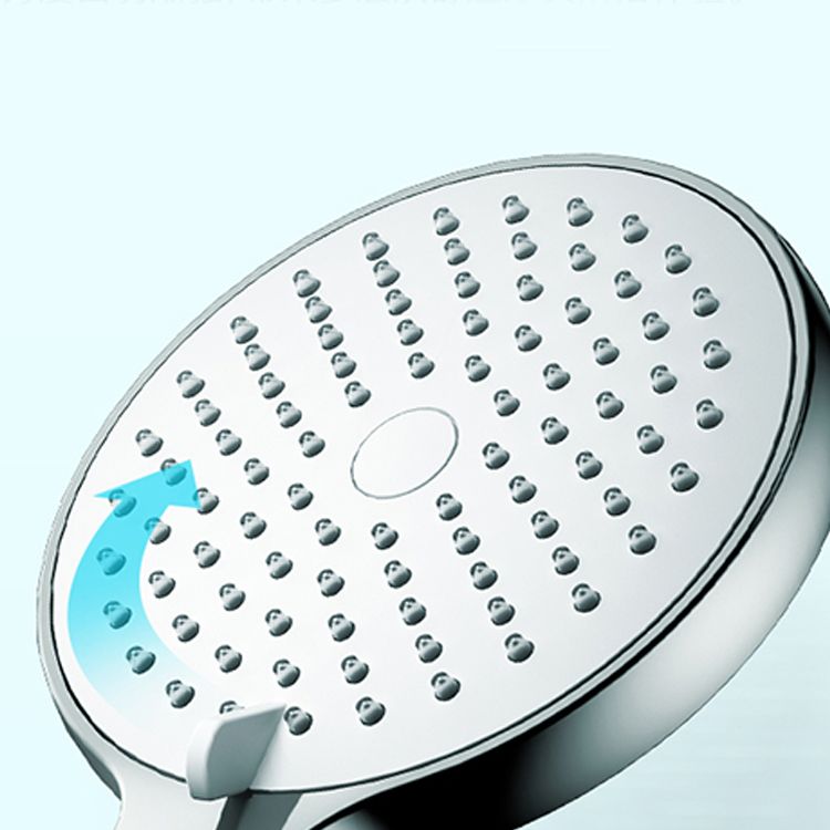 Round Self-Cleaning Hand Shower Adjustable Water Flow Wall-Mount Hand Shower