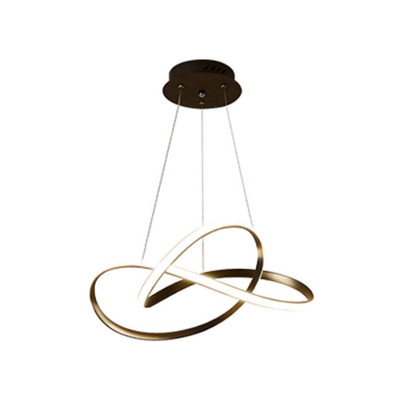 Contemporary Twisted Shape Chandelier Light Metal 1 Light Chandelier Lighting Fixture