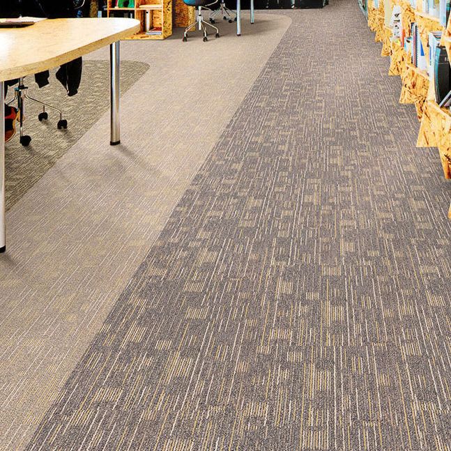 Carpet Tile Non-Skid Fade Resistant Geometry Self-Stick Carpet Tiles Bedroom