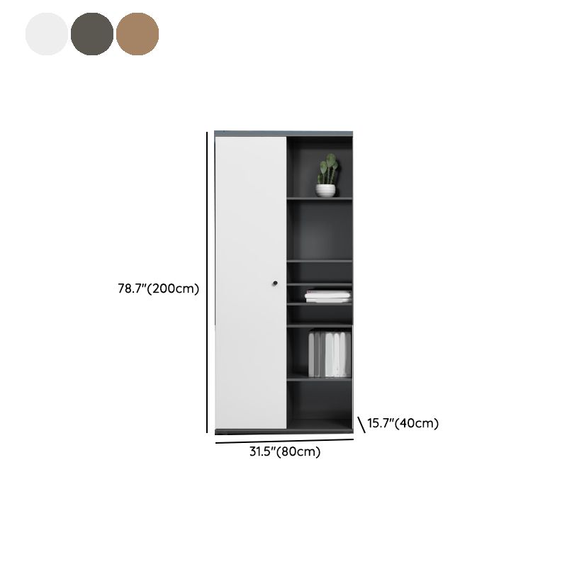 Contemporary Vertical File Cabinet Wooden Frame Storage File Cabinet