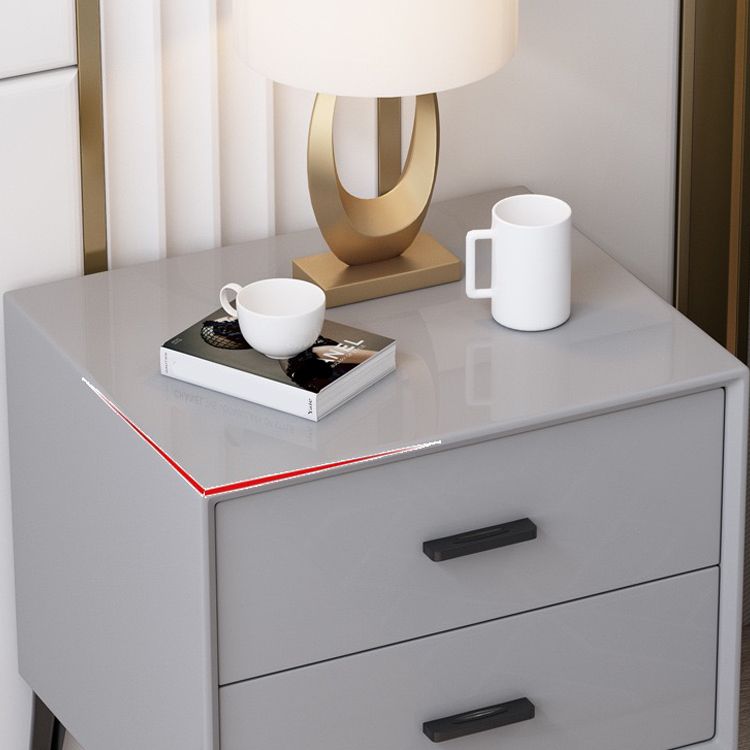 Wooden Bedside Cabinet Modern Minimalist Bedside Table with Legs