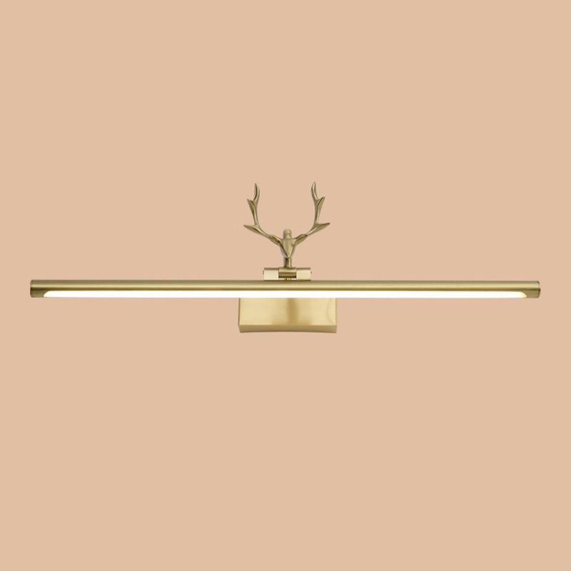 Antlers LED Mirror Front Light Gold Vanity Light with Acrylic Shade for Bathroom