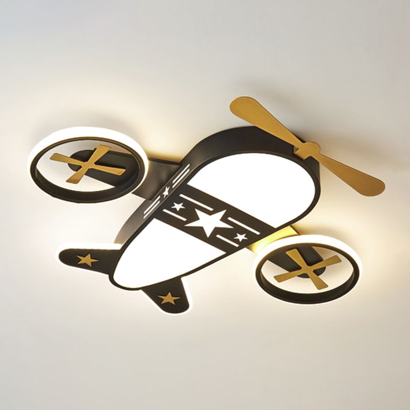 Modern Cartoon Style Iron Ceiling Light Plane Shape LED Ceiling Lamp for Children Room