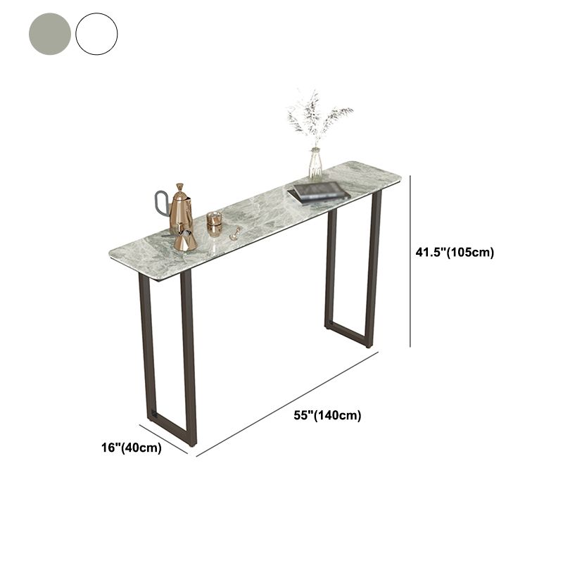 Industrial Bar Table Stone Top Carbon Steel Pedestal Bar Table