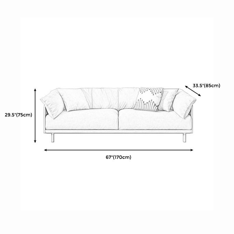 Modern Sofa Pillow Top Arm 33.4"W Sofa with 2 Pillows  for Living Room