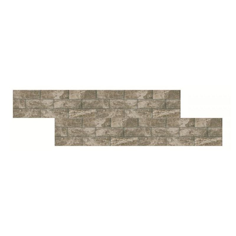 Grey Brick Effect Wallpaper Panel Stick On Wall Covering for Kitchen Bar (4 Pieces)