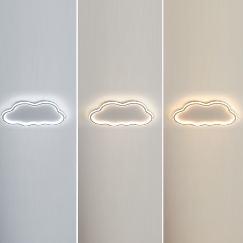 Minimalism Flush Mount Cloud Metal LED Ceiling Light Fixture for Bedroom