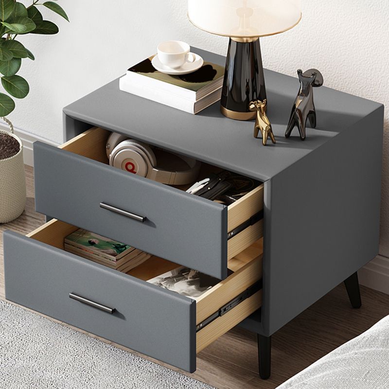 Contemporary Accent Table Nightstand Drawer Storage Nightstand