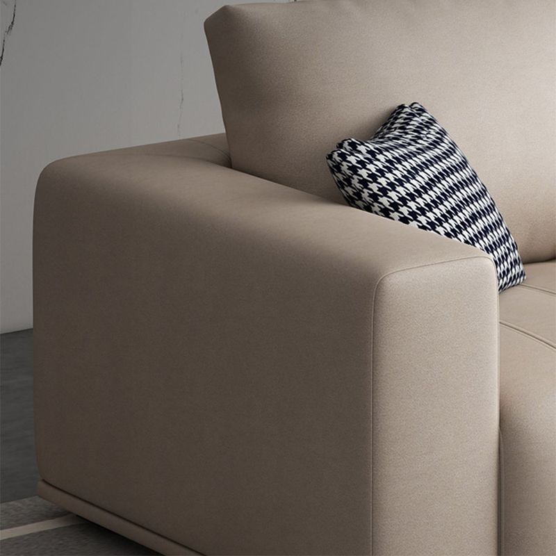 Square Arm Removable Cushions Contemporary Stain-Resistant Sofa