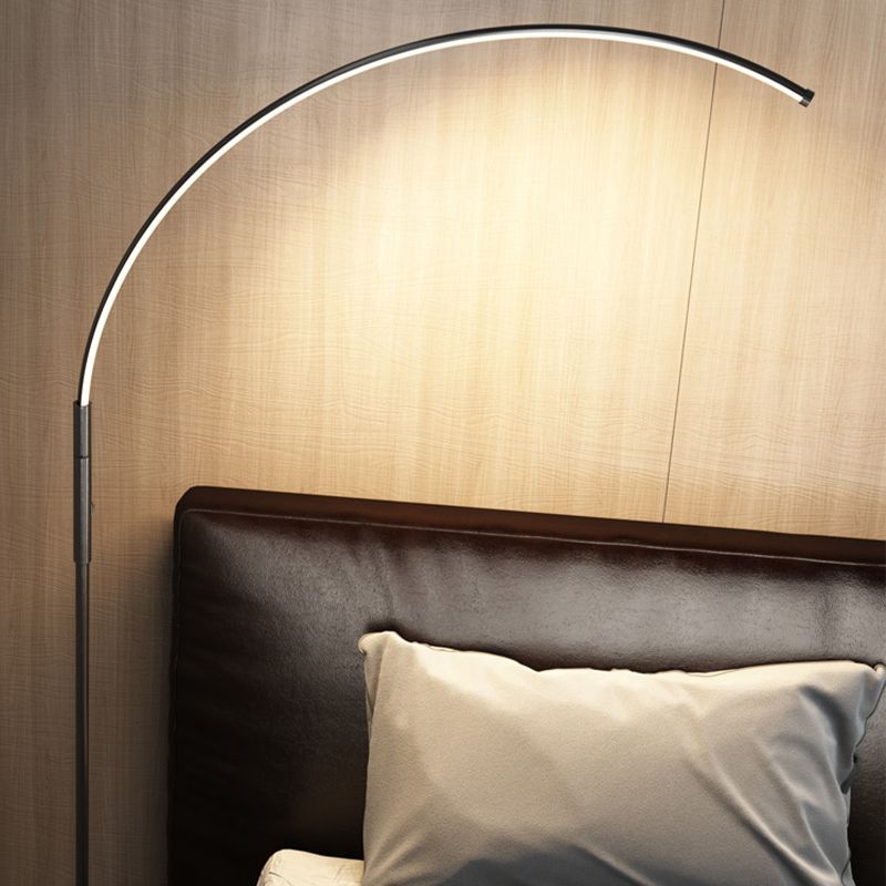 Modern Style Linear Shape Floor Lighting Metal 1 Light Floor Light for Bedroom