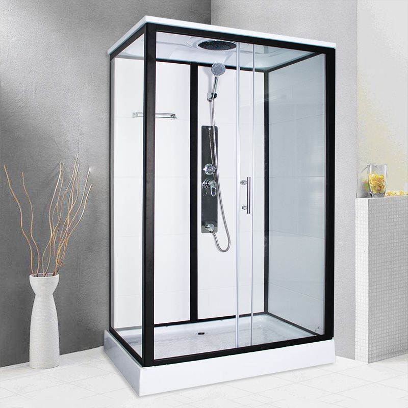 Rectangle Framed Shower Stall Corner Single Sliding Shower Stall