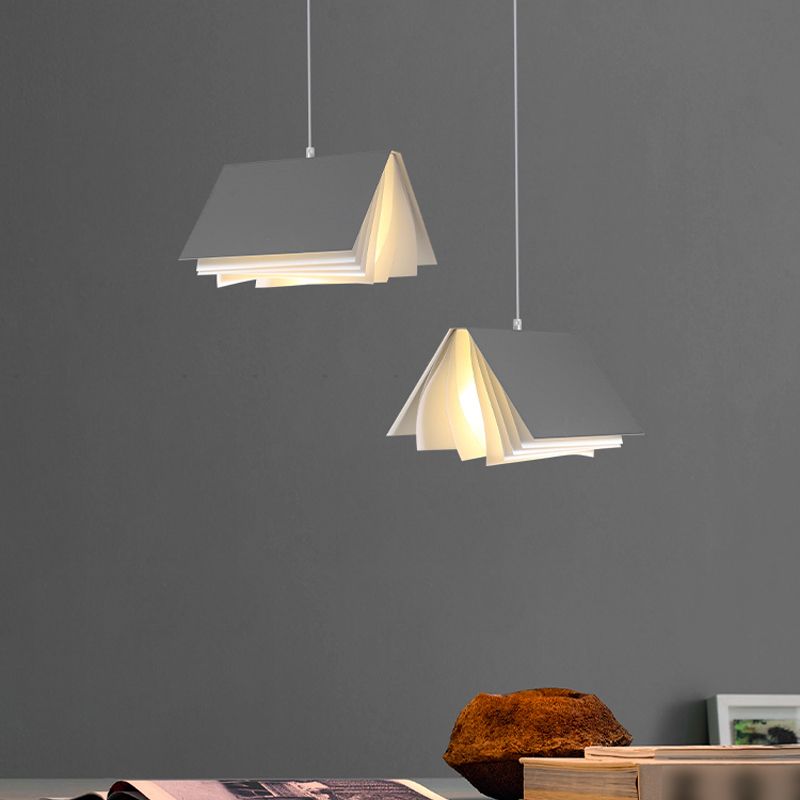 Modern Fabric Ceiling Pendant 1-Light Book Pendant Lamp for Dining Room