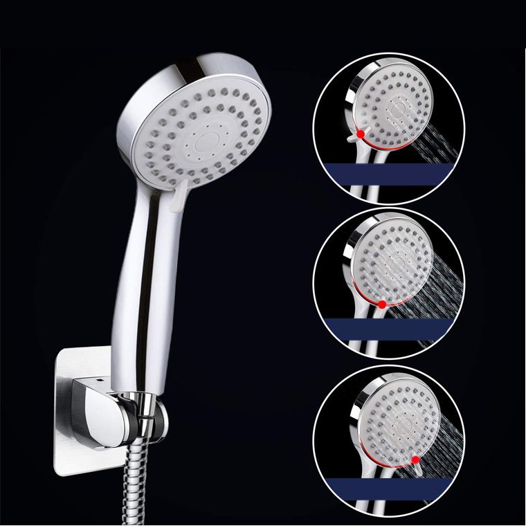 Modern Dual Shower Head Square High Arch Shower Head Combo in Silver