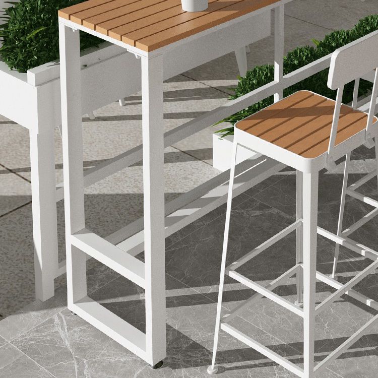 Industrial Artificial Wood Bar Table Set 1/4/5 Pieces Counter Table Set for Outdoor