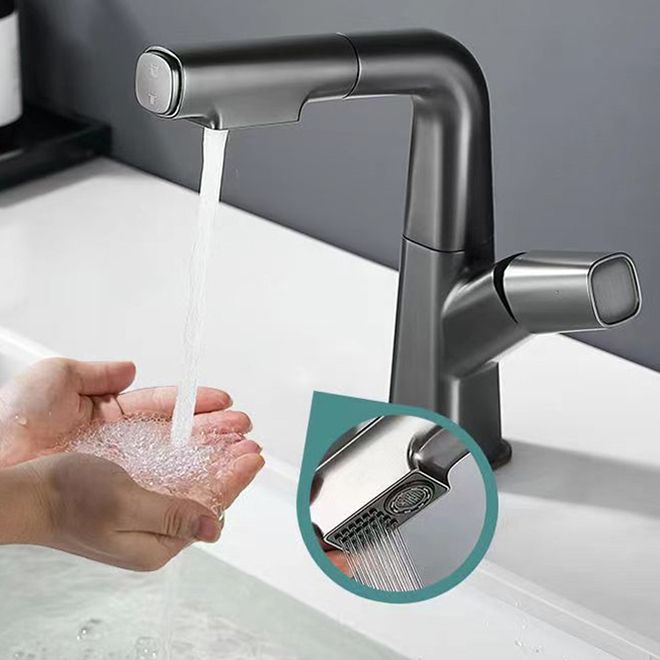 Single Handle Faucet Contemporary Style Sink Faucet for Bathroom