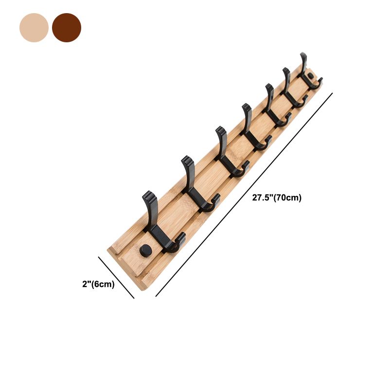 Contemporary Entryway Kit Wood Wall Mounted Double Prong Hooks Included Hall Stand