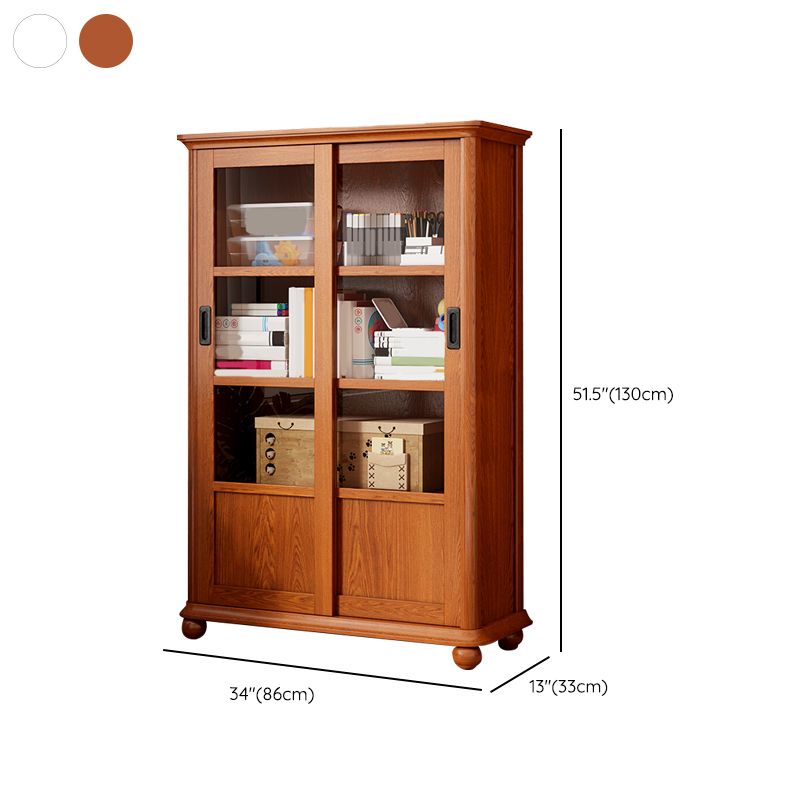 Scandinavian Poplar Storage Cabinet Sliding Doors Display Cabinet for Bedroom