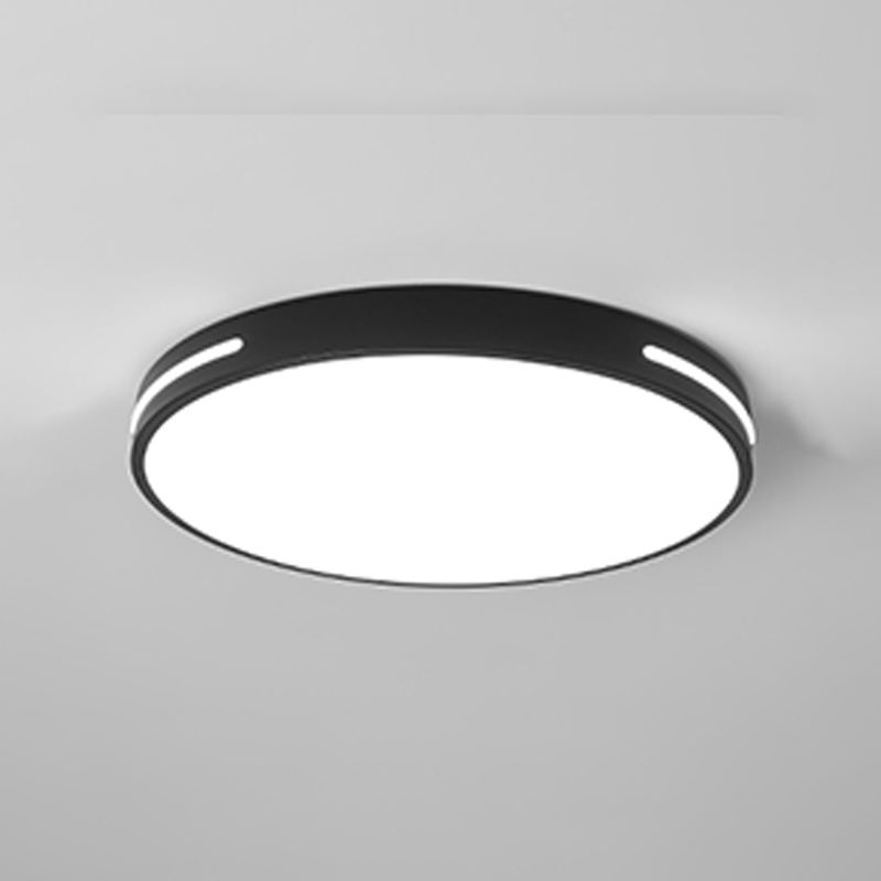 Round Shape LED Ceiling Lamp Modern Macaroon Iron 1 Light Flush Mount for Corridor