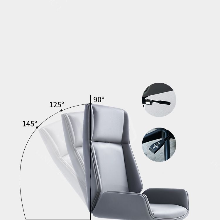 Contemporary Executive Ofiice Chair with Chrome Frame Armless Computer Desk Chair