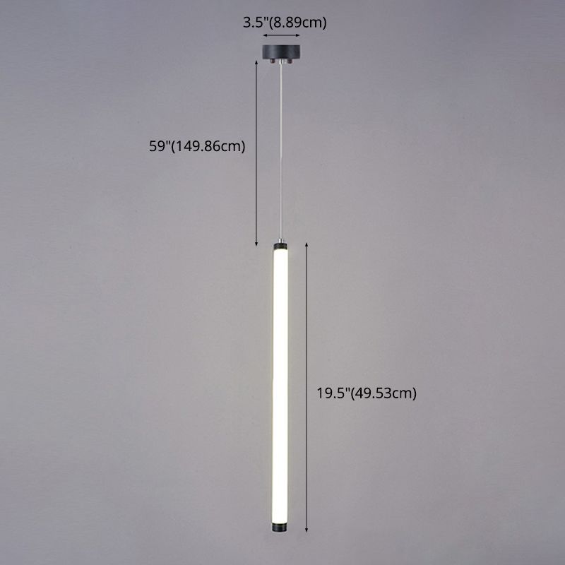 Acryl Modern Simple Led Pendant Light Lange lijnlampen voor slaapkamer eetkamer