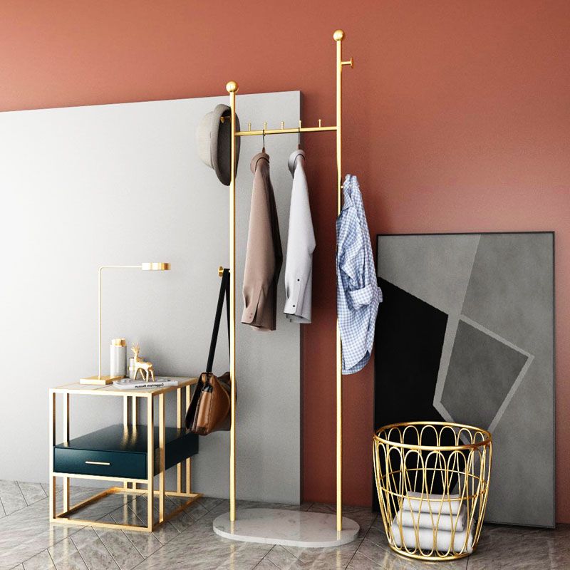 Gorgeous Plain Coat Rack Basket Storage Metal Coat Rack with Coat Hooks