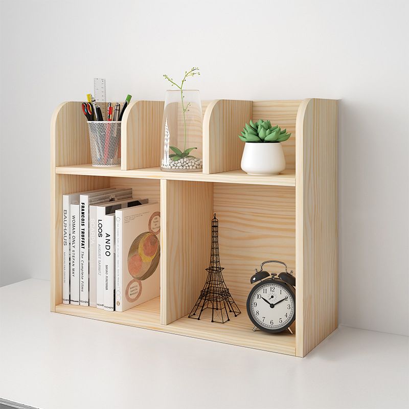 Modern Closed Back Wood Book Shelf Natural 8"W Home Bookcase